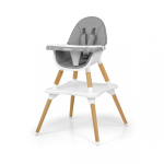 High High chair for feeding 2in1 Malmo Grey