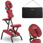 Physa Montpellier Red portable folding tattoo massage chair up to 130 kg red