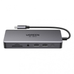 HUB HUB Ugreen CM681 15978 13in1 USB-C - 2x USB-A 3.2 / 2x USB-A 3.0 / USB-C 3.2 / 2x HDMI / DisplayPort / RJ45 / SD and TF / AUX /
