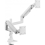 Mozi Infinity Line Dual monitor arm, white