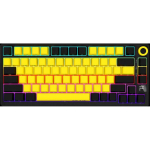 LORGAR KBP7075W, Traadita 75% Mehaaniline m&auml;ngurite klaviatuur Pro, Must/kollane, EN paigutus