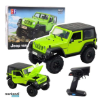 Double Double E Auto Terenowe Kaugeltav RC Jeep Wrangler Rock Crawler Roheline 1:14