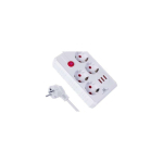 Macleani Macleani pikendusjuhe, 4 pesa + 3xUSB, 110-240V AC 50/60Hz, 2.1A maksimaalselt 2500W, 3m, valge, MCE393 W