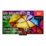 4K 4K evo AI Mini RGB TV | 86MRGB87B3B | 86 | Nutitelevisioon | webOS | UHD | Musta