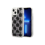 Karl Karl Lagerfeld KLHCP14SLMNMK iPhone 14 6.1" Hard Case Black / Black Liquid Glitter Monogram