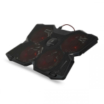 Cooling Cooling bracket Cooling bracket under notebook computer, Bora, illuminated fans, black and red, SureFire, 4 fans