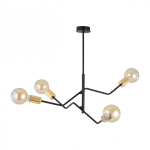 Orno GIRO hanging lamp, power max 4x60W E27, black and gold