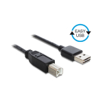DeLOCK 1m USB 2.0 A - B m/m USB-kaabel USB A USB B Must