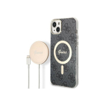 Zestaw Zestaw Guess GUBPP14SH4EACSK Case+ Charger iPhone 14 6,1" czarny