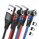 RealPower MagneticCharge3 USB-kaabel 1 m USB A Must, Sinine, Punane