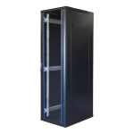 19" 19" switching cabinet TOTEN, System G, 42U, 600x1200, glass door, rear perforated door, up to 800kg, black / G6.6242.9801 / 19-G