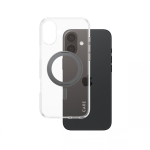 PanzerGlass CARE by &reg; Feature Case Transparent w. Black Kickstand & MagSafe iPhone 16 Plus mobile phone case
