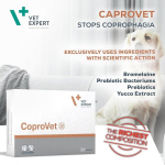 VET VET EXPERT CoproVet - preparaat koerte ja kasside v&auml;ljaheidete allaneelamise vastu - 30 korki.
