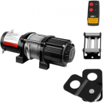 MSW Car winch with remote control, 15 m rope, 2040 kg pulling force