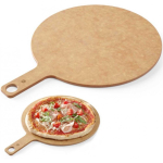 Hendi Pizza and snack serving board with handle, 406 mm, yellow