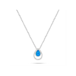 Brilio Brilio Silver Silver necklace with blue synthetic opal NCL190WB