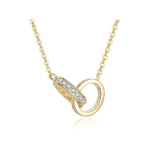 Bennett Bennett gold-plated necklace with connected rings AGS1229/47-GOLD
