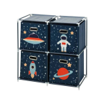 Storage Storage Solutions Toy shelf with containers Space mission, 68 x 35 x 70 cm