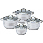 STEEL STEEL POTS 8 EL. 2.1/2.9/3.9/6.6L KLAUSBERG KB-7694