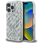 Dėklas Dėklas Karl Lagerfeld IML Karl Script Pattern MagSafe, mis on m&otilde;eldud Apple iPhone 16 Pro Max valge v&auml;rviga