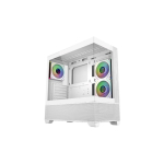 Cooler Cooler Master korpus Elite 690 Wood, ATX, l&auml;bipaistev k&uuml;lg, 3x 120mm ARGB ventilaator, Valge