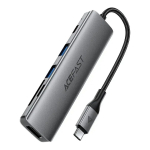 Acefast J18 6-in-1 dokkimisjaam USB-C kuni USB 3.0 | USB-C | HDMI | SD | microSD | 90W | hall