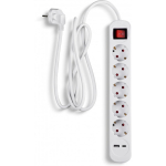 Fuj:tech 7-part extension cord, 1.5 m, white