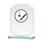 Detail Detail Engraved glass trophy + paint filler