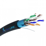 Extralink CAT5E FTP (F/UTP) V2 OUTDOOR TWISTED PAIR 305M - Kabel - Netzwerk v&otilde;rgukaabel Must F/UTP (FTP)
