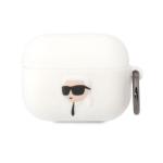 Karl Karl Lagerfeld Cover for headphones Karl Lagerfeld do AirPods Pro cover white/white silicone Karl Head 3D