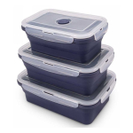 Zyle Collapsible Silicone Food Box Set, ZY291SBSET