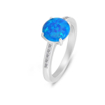 Brilio Brilio Silver Brilio Silver Charming silver ring with opal and zircons RI107WB