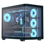 AeroCool Geh Midi P500C-G-BK-V1 oN Fully tempered glass (B)