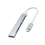 PremiumCord Hub USB-C to USB3.2 A + 3x USB2.0 A, alumiiniumkorpus
