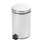 Trash Trash can SAIMA, with pedal, 12 L, silver sp.