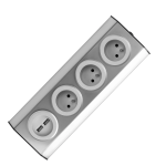Orno Baldai, kitchen outlet, fastened with Velcro, with USB charger - 3x2P + Z, 2xUSB, INOX.