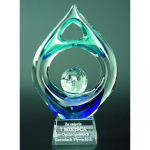 Tryumf Trofeum szklane grawerowane with etui