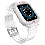 Protect Protect Strap Band Case Wristband for Apple Watch 7 / 6 / 5 / 4 / 3 / 2 / SE (45 / 44 / 42mm) Case Armor Watch Cover Transparent
