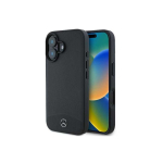 Case Case Mercedes MEHMP16S23RBARK iPhone 16 6.1" black/black hardcase Textured And Plain Leather MagSafe