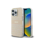 Case Case DKNY DKHMP16LHRHSEP iPhone 16 Pro 6.3" pink hardcase Repeat texture patern & Stripe MagSafe
