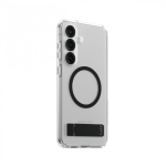 PanzerGlass CARE by &reg; Feature Case Transparent w. Black Kickstand & Qi Compatible Samsung Galaxy S25+ mobile phone case