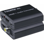 PremiumCord HDMI 4K Audio extractor with audio to stereo jack separation, SPDIF Toslink, RCA