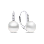 Brilio Brilio Silver Charming silver earrings with pearl and zircons EA723W