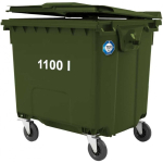 Gsg24 konteiner olmej&auml;&auml;tmete jaoks PZH EN 840-2 DIN 1100L - roheline