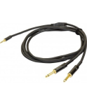 PROEL 3.5mm stereo male - 2 x 6.3mm mono male, 5m, black
