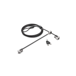 Kensington NanoSaver kaablilukk Must, Roostevaba teras 1,8 m