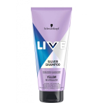 Schwarzkopf LIVE Silver Shampoo 200 ml &Scaron;ampoon Mitteprofessionaalne M&otilde;lemale soole sobiv