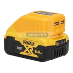 Battery Battery adapter Ahlio suitable for DeWalt 12-18V - USB (x2) suitable for charging phone batteries