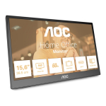 AOC 16T3EA Kaasaskantavad telerid ja monitorid Must 39,6 cm (15.6") 1920 x 1080 pikslit