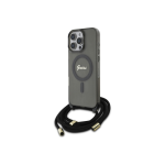 Case Case Guess GUHMP16XHCTSGNSK iPhone 16 Pro Max 6.9" black/black hardcase Crossbody Cord Script MagSafe